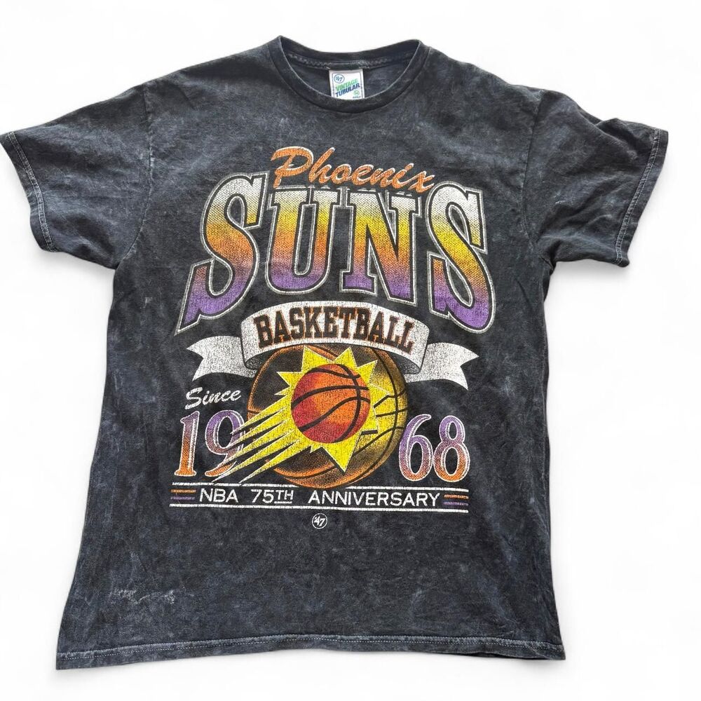 Phoenix Suns 75th Anniversary '47 Vintage Tubular Mineral Wash Tee Shirt Size M